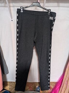 PINK Victoria's Secret Black Logo-Trim Womens Leggings